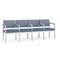 Lesro Lenox Steel 4 Seat Tandem Seating Metal Frame, Silver, RS Rain Song Back, MD Titan Seat LS4103 - alternate 1